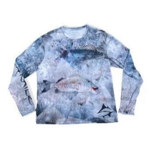Loco Skaliz Performance Fishing Longsleeve Shirt Savage Mesh Upf 50 quick Dry XL - Picture 1 of 6